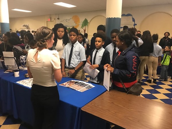 DLEACS students attend the high school fair.