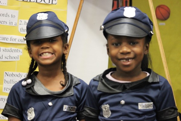 Two cops walk the beat at DLEACS' Halloween Parade
